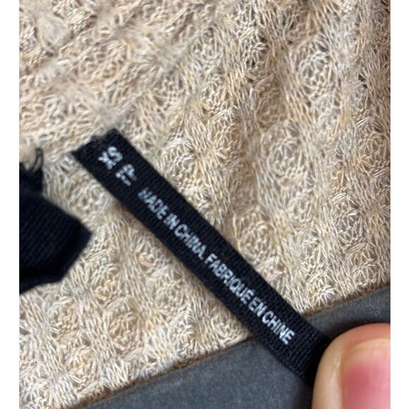 Out From Under Women’s XS Tan Lightweight Waffle Knit Long Sleeve Cardigan - Picture 5 of 5